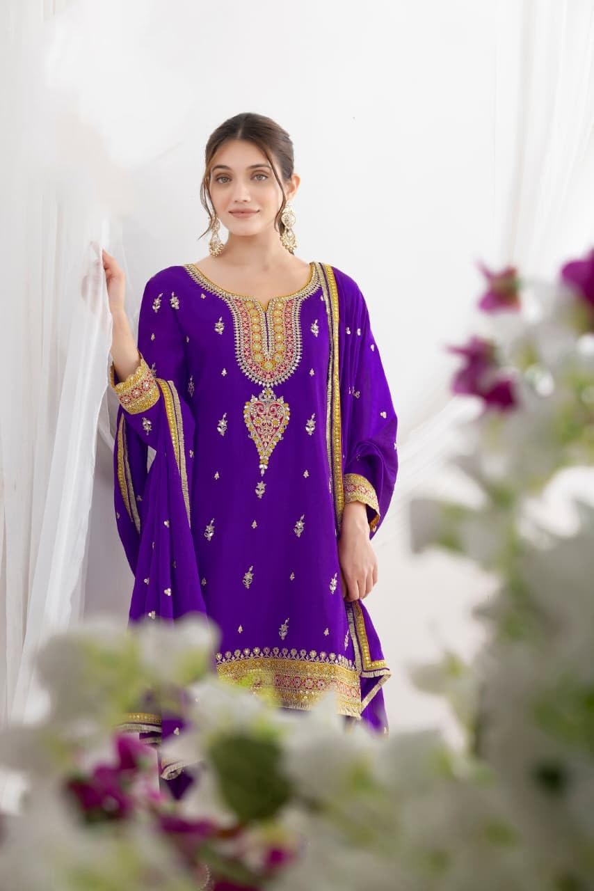 STELLACOUTURE Ready to wear salwar kameez for women, Indian Pakistani traditional ethnic suit, Eid, Wedding, Party 3001-O