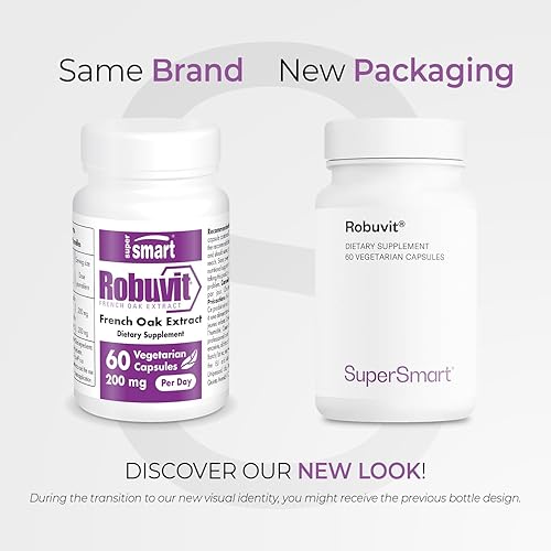 Miniatura 2 de Supersmart - Robuvit (extracto de madera de roble francés) 200 mg por día - Suplemento energético - Combate la fatiga y el estrés - Mejora el estado