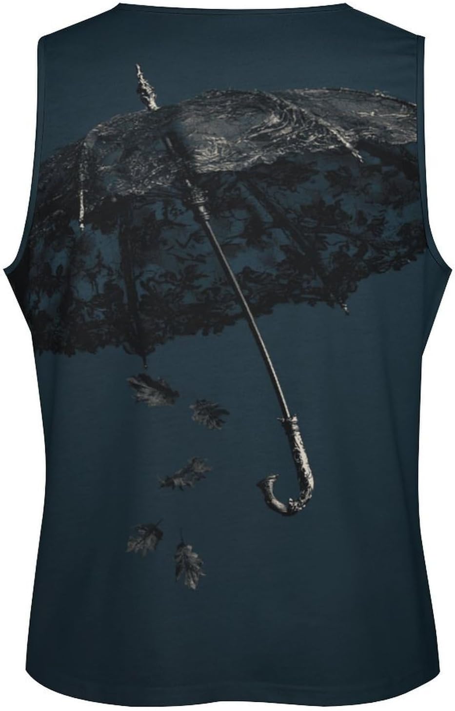 Black Lace Men's All Over Print Muscle Tank Top Sleeveless V Neck Workout Gym Casual Sports Tee S‑5XL