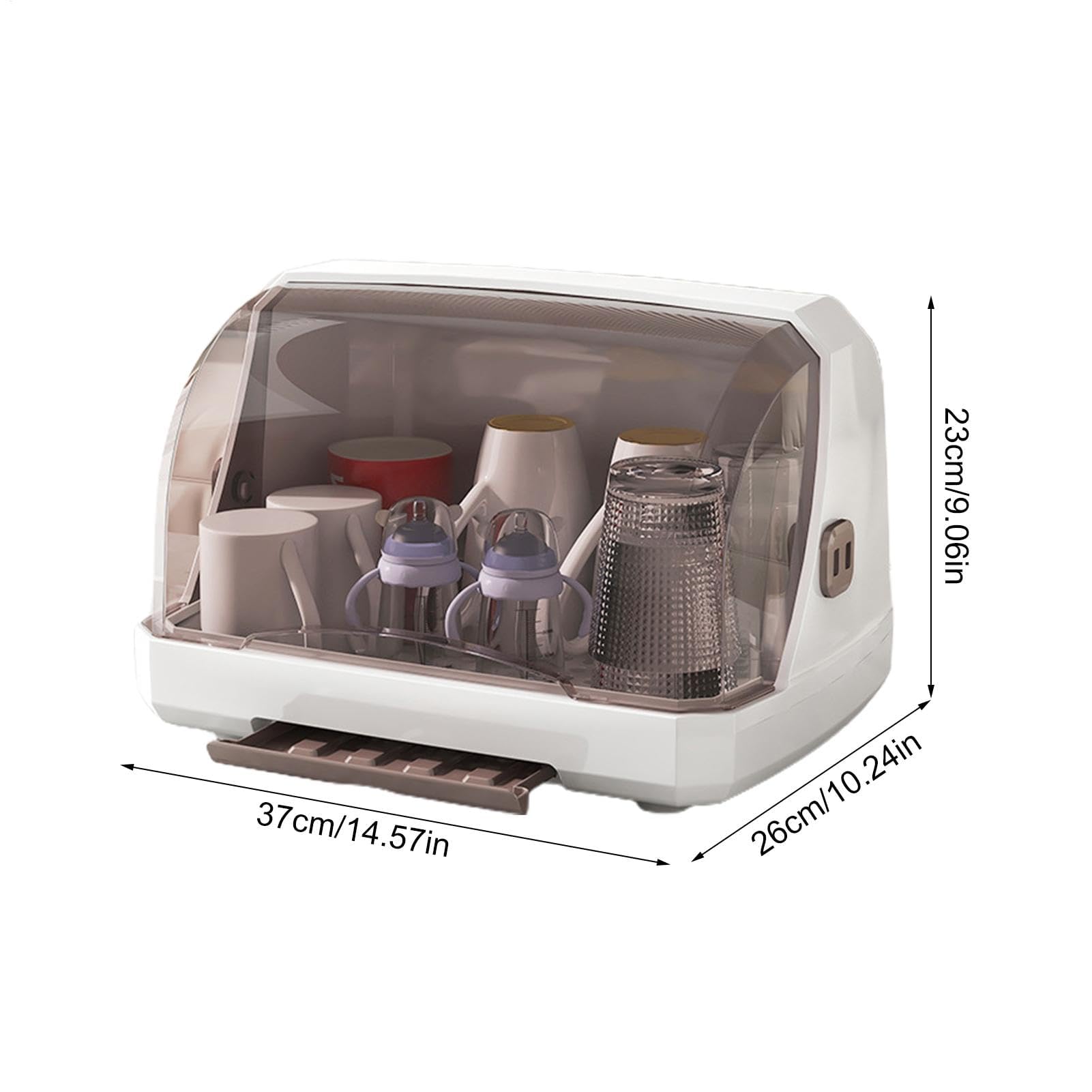 Escurridor de platos para escurridor de botellas de cocina – Nizer – Almacenamiento para biberones, tazas, vasos, teteras, platos de servir – Diseño que ahorra espacio