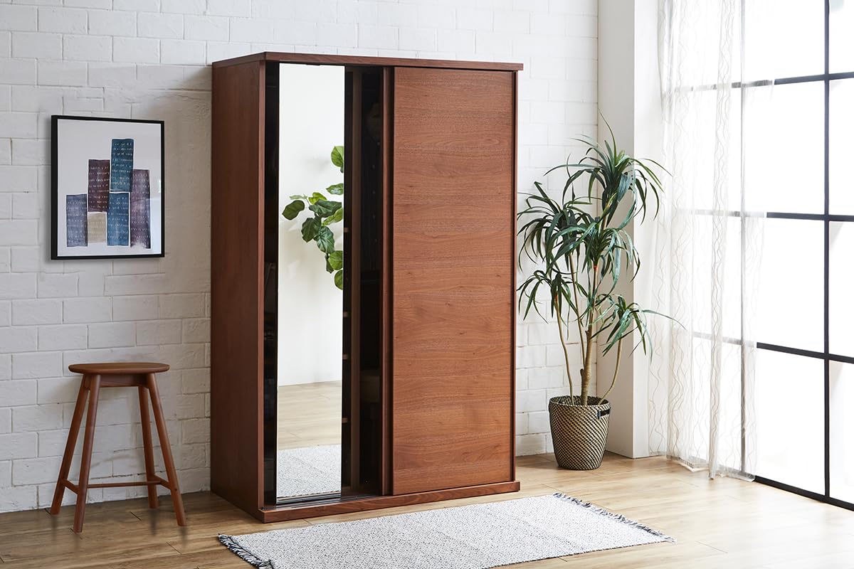 Amazon｜高野木工 LECCE レッチェ 120ワードローブ ウォルナット 