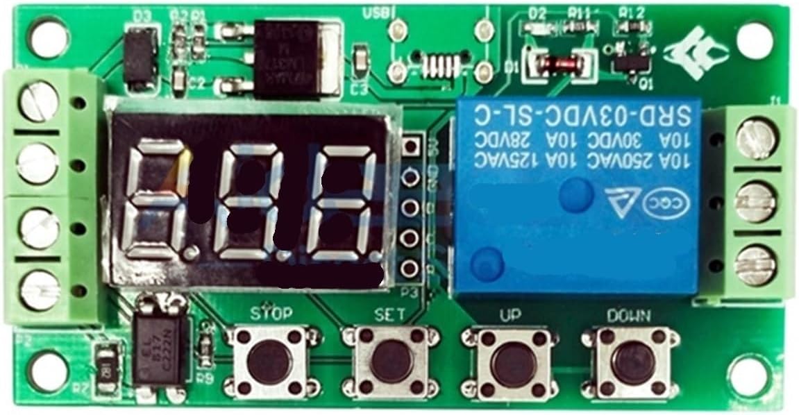 DC 5-30V LED Display Automation Cycle delay Timer Control Off Switch delay time Relay 6V 9V 12V 24V