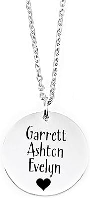 Avery Disc Necklace Gift for Mom Personalized Disc Necklace Kids Names Necklace Kids Names Mom Jewelry Personalized Necklace for Mom Gift Mothers Day Gift