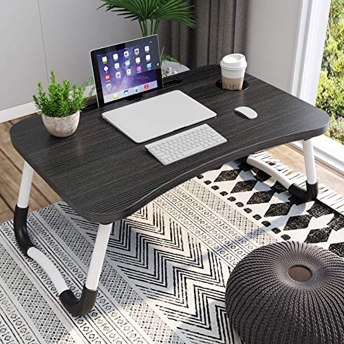 Tragbarer Stehen Laptoptisch,Faltbar Holz Laptop Ständer,Multifunktionale Ergonomische Laptop Betttisch In Couch Bett Sofa Büro-A