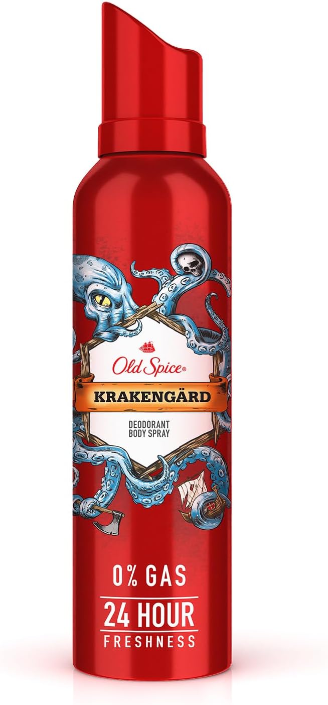 Krakengard No Gas 24 hour Long Lasting Freshness Deodorant Perfume Body Spray For Men, 140ml