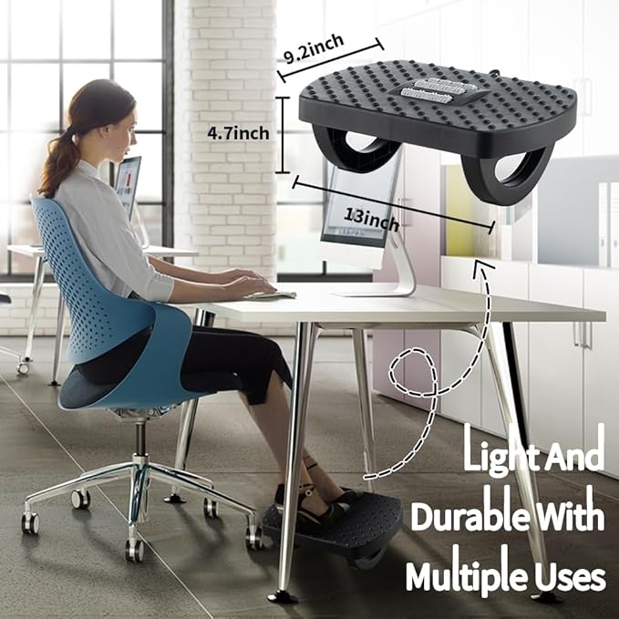 Reposapiés Ergonómico CasaZenith con Rodillo de Masaje, 13 x 9.2 x 4.7 pulgadas miniatura 3