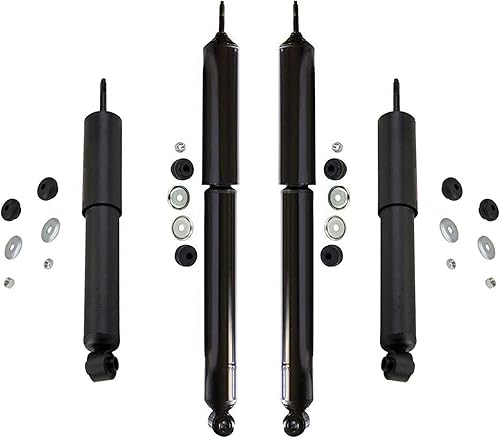 Detroit Axle - Amortiguadores 4WD para Ford F-150 1997-2003 [Paquete Exc. 7700 GVW] 1998 1999 2000 2001 2002, 4 amortiguadores delanteros y traseros
