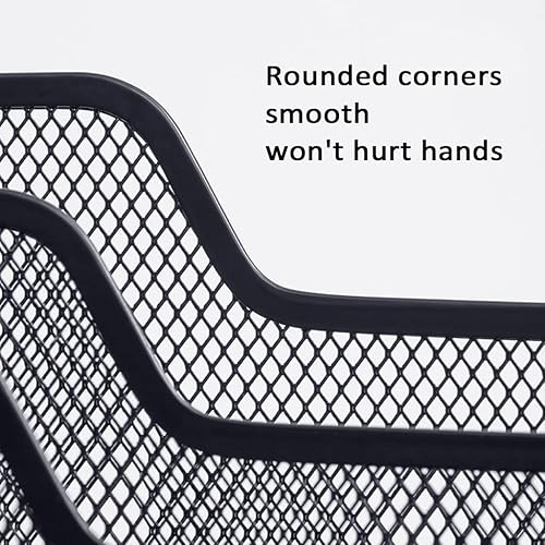 Miniatura 6 de Organizador de archivos de escritorio, organizador de archivos de malla metálica de 3 niveles, bandeja de cartas, organizador de oficina para