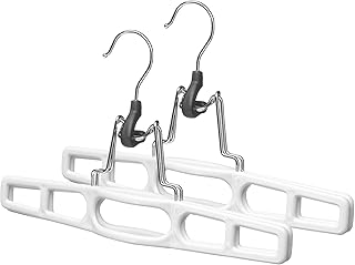 Whitmor Slack Clamp Hangers, S/2, Chrome / White