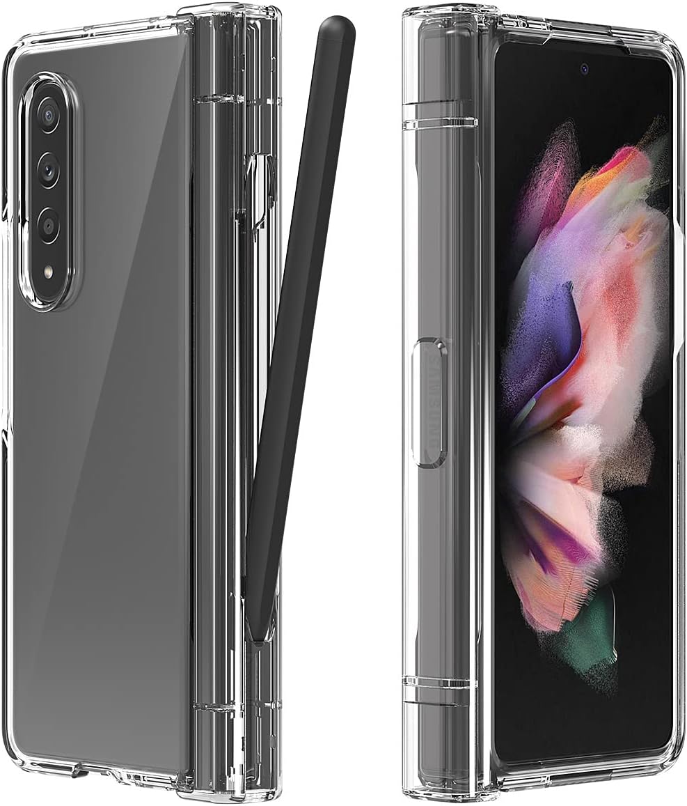 araree NUKIN 360 P Full Protective Cover Compatible with Samsung Galaxy Z Fold 3 5G(2021) Clear Transparent Surrounding Hinge Part Protection Hard Polycarbonate Lightweight Case - Clear