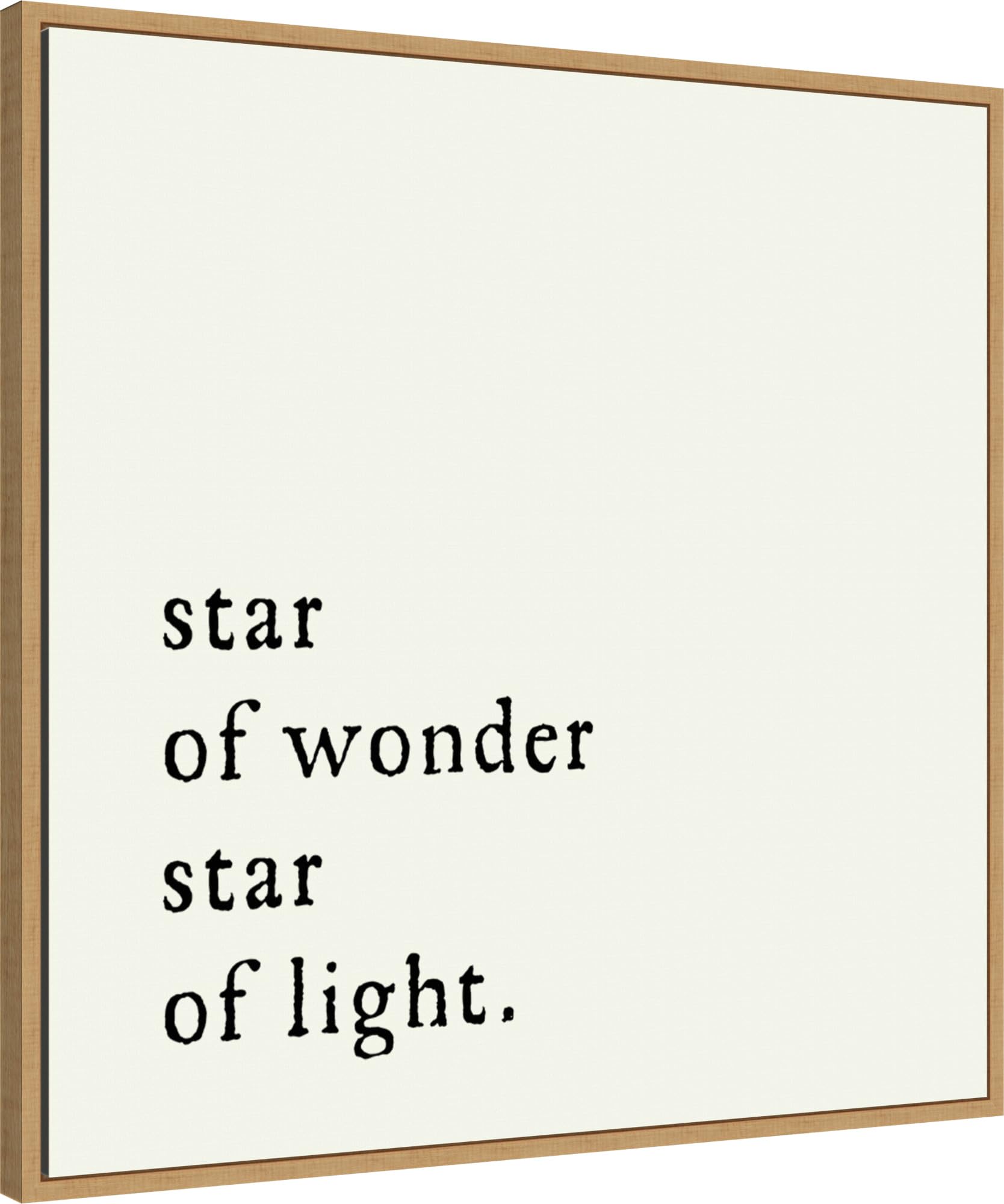 Amanti Art Framed Canvas Wall Art 30x30 Star Of Wonder Portfolio, Framed Wall Art Canvas, Typography Artwork, Modern Decor, Large Poster Painting for Living Room, Bedroom, Bathroom,