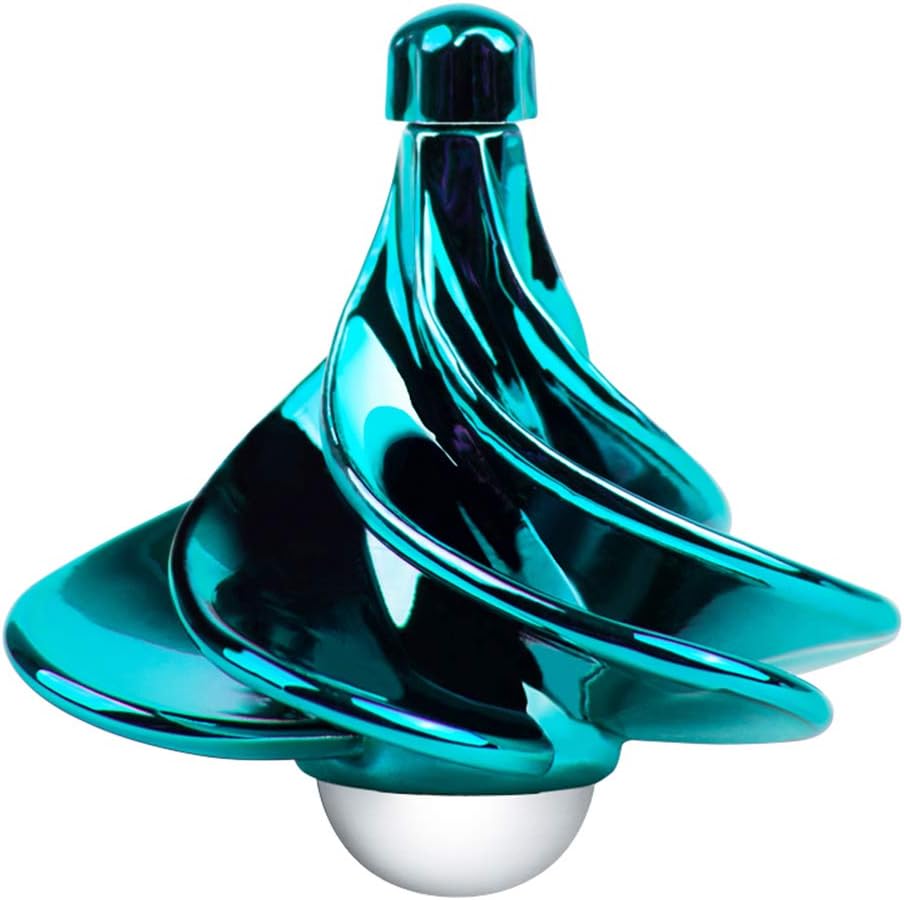 Oyria Stainless Steel Spinning Top, Portable Fingertip Gyro Toy,The Perfect Balance Between Performance and Beauty, Game Stress Reducer Relief Spin Wind Blow Turn Spinner for Kid Adult,Sky Blue