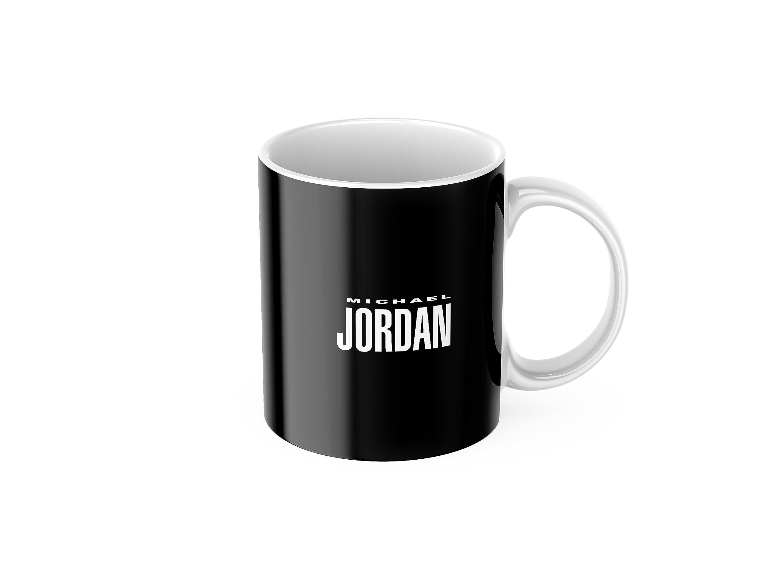Tazza NBA di Michael Jordan Collezione in Bianco e Nero con toni rossi - Regalo per i fan di M.Jordan NBA | Ceramica 355ml (Michael Jordan Taza)