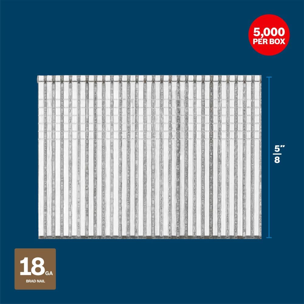 Bosch GNH18G062GV 5/8 In. x 18ga Brad Nails (5000 Per Box)