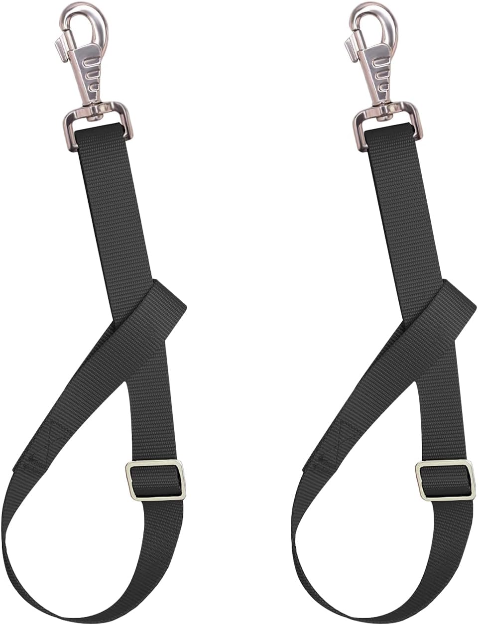 HIXNUG 2 Pieces Horse Bucket Straps Adjustable Black Nylon Horse Water Bucket Strap Horse Trailer Hanging Strap Horse Haulage Thick Trailer Tie Supplies for Hay Nets Heavy Duty Horse Water Feed