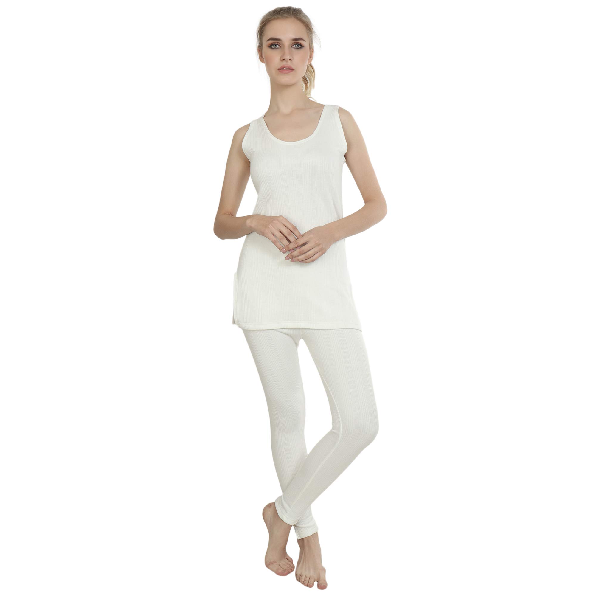Inner Comfort Thermal for Women || Cotton Fabric Thermal || Lifestyle Thermal Off White-image-35