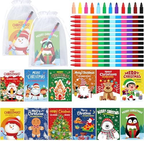 Amazon.com: Zhanmai 48 Set Christmas Coloring Books Gift Pack Xmas