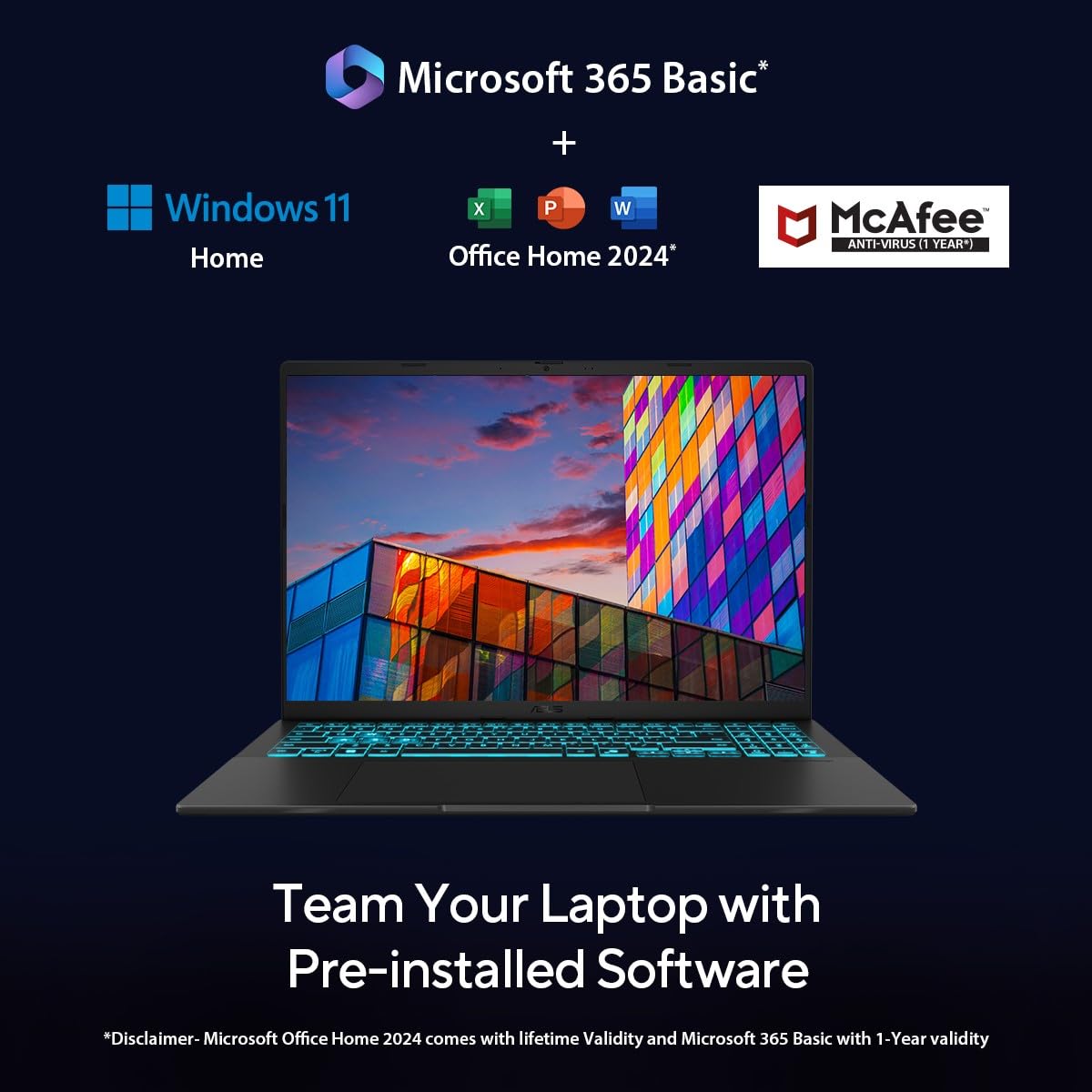 ASUS Gaming V16 (2025), 14th Gen,Intel Core 7 240H Gaming Laptop(RTX 5050-8GB/16GB RAM/512GB SSD/FHD+/16"/144Hz/Backlit Keyboard/Windows 11/M365*/Office Home 2024/Matte... - Image 6