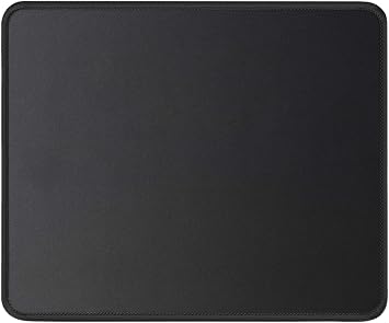 JIKIOU Mouse Pad with Stitched Edge 26 x 21 x 0.3 cm Premium Texture Non-Slip Rubber Base Mouse Pad for Office and Home Black (Pack of 1)