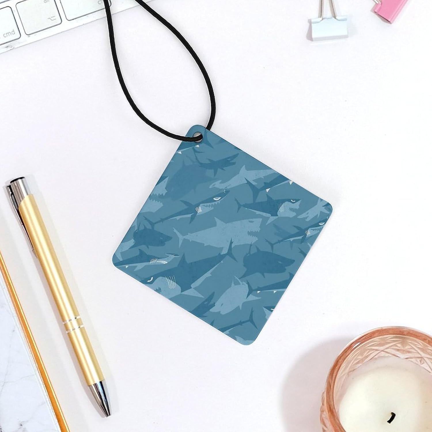 Shark Pattern Car Air Freshener Hanging Car Scent Cards Decor Interior Accessories