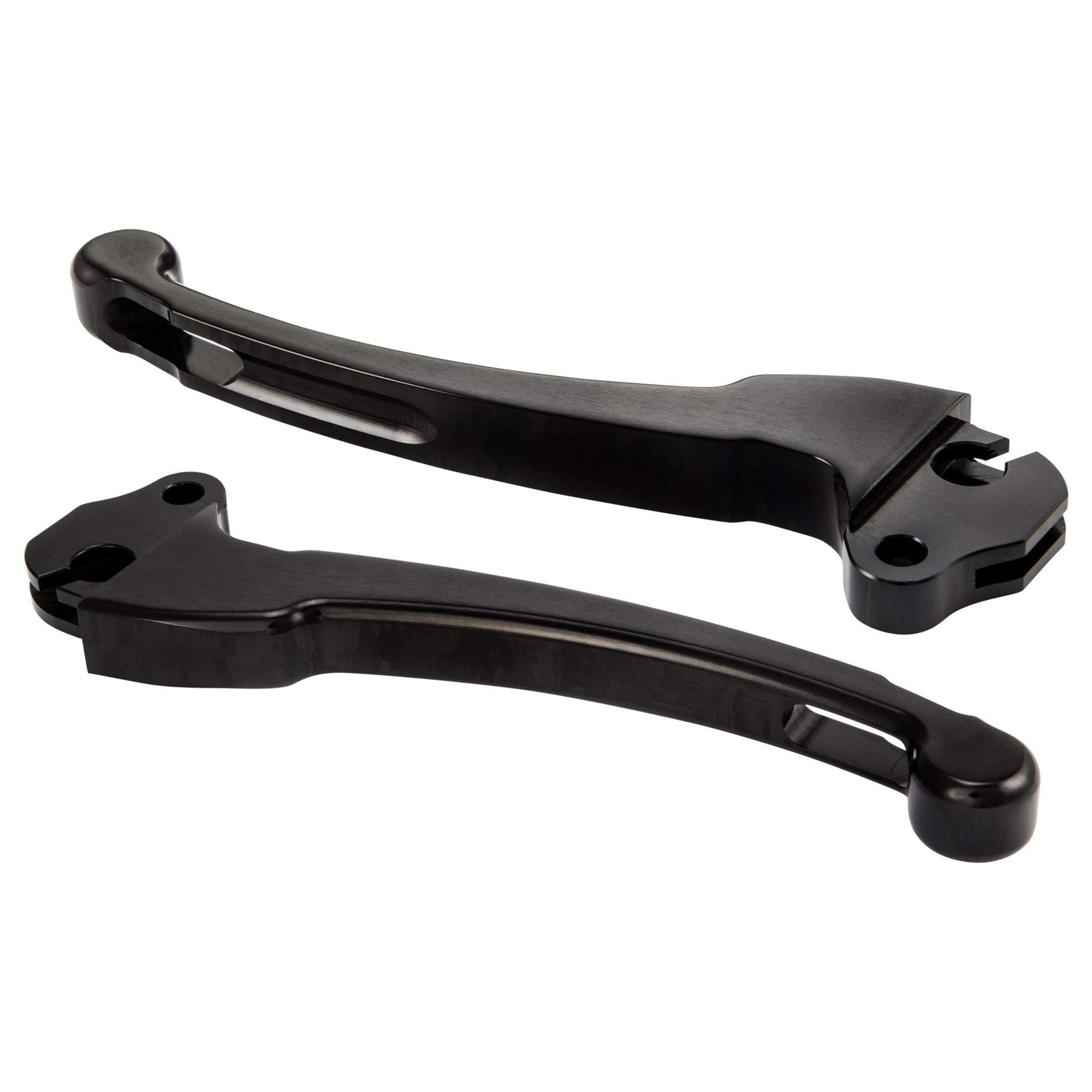 Set di 2 leve sportive SIP frizione/freno tamburo per Vespa 50-125/PV/ET3/PK/S/XL/XL2/125 VNA-TS/150 VBA-Super/Rally /PX80-200/PE/Lusso/T5, alluminio CNC, nero anodizzato, 2 pezzi