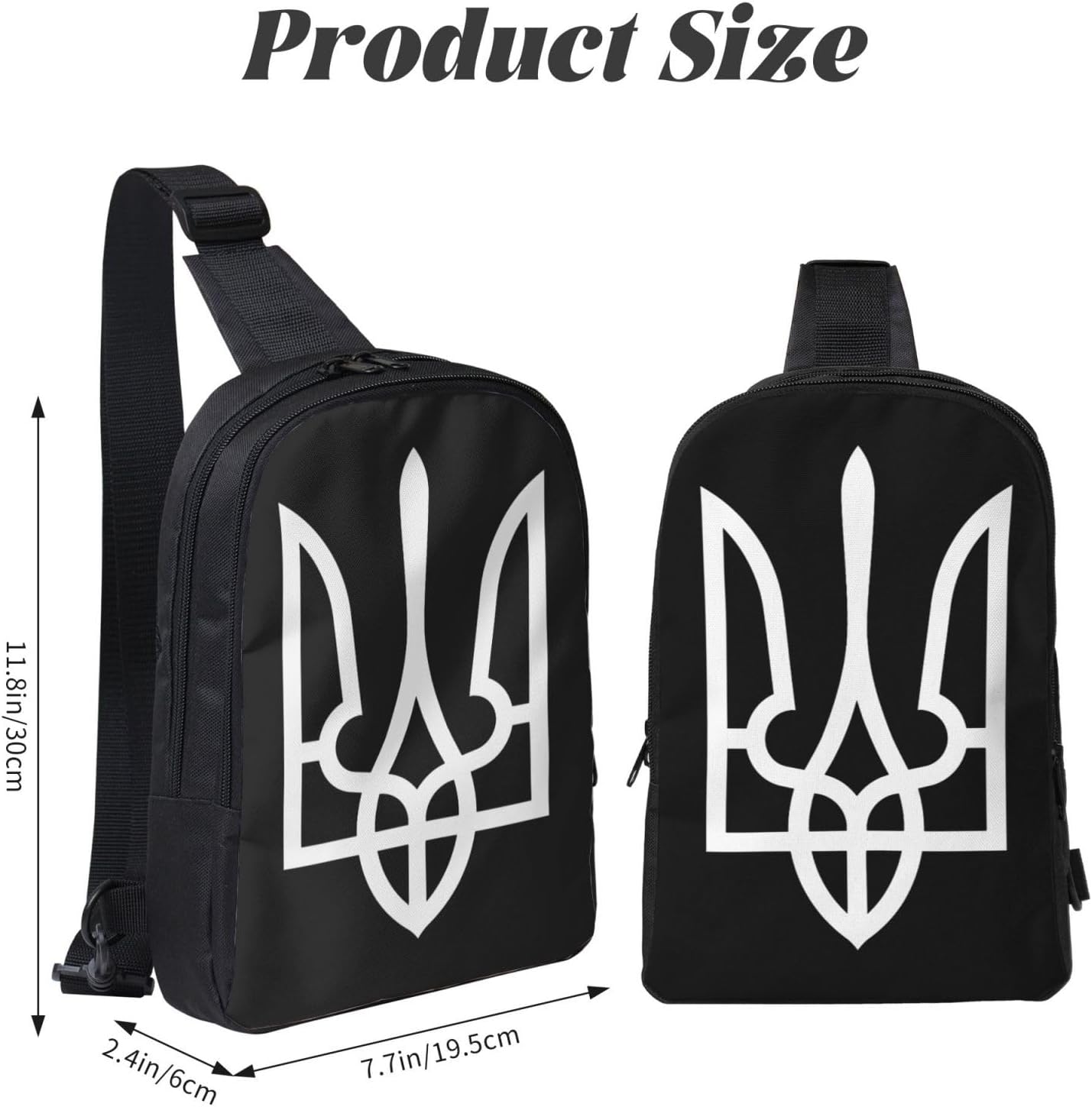 National Symbols Of Ukraine Mini Crossbody Sling Backpack Shoulder Chest Bag Daypack for Hiking Traveling