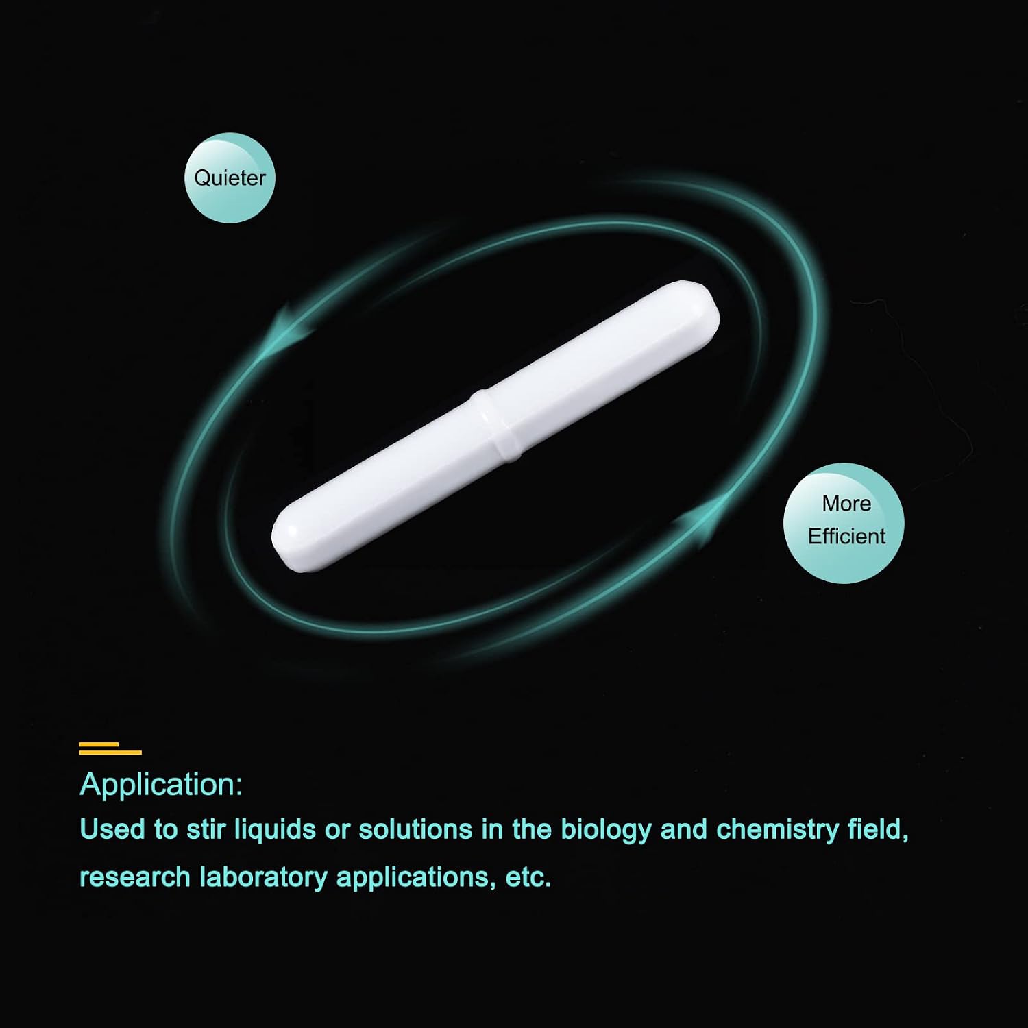 MECCANIXITY Magnetic Stirrer Mixer Stir Bar Rod 70mm(2.76") x10mm with Ring Shape Coating Magnet White for Laboratory