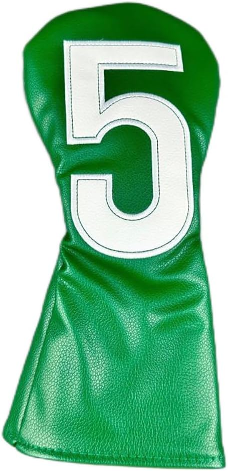 Green 135X Series Golf Wood Club Head Cover Numbered Design Protective Sleeve