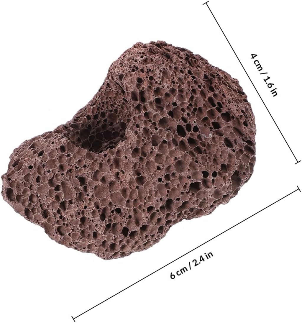 ibasenice Volcanic Rocks Aquarium Ornament 10pcs 5-6cm Fish Tank Stone Plant Holder Fish Habitat Decoration for Aquascaping