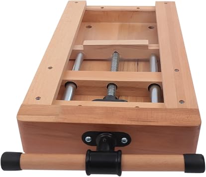 Portable Hard Wood Workbench,Desktop Woodworking Vise-Hard Wood Work Bench with G-shape Fixing Clips and 4 Limit Blocks, for Woodworking HandCraft, Home Repair, Mechanical Maintenance, Teaching Videos