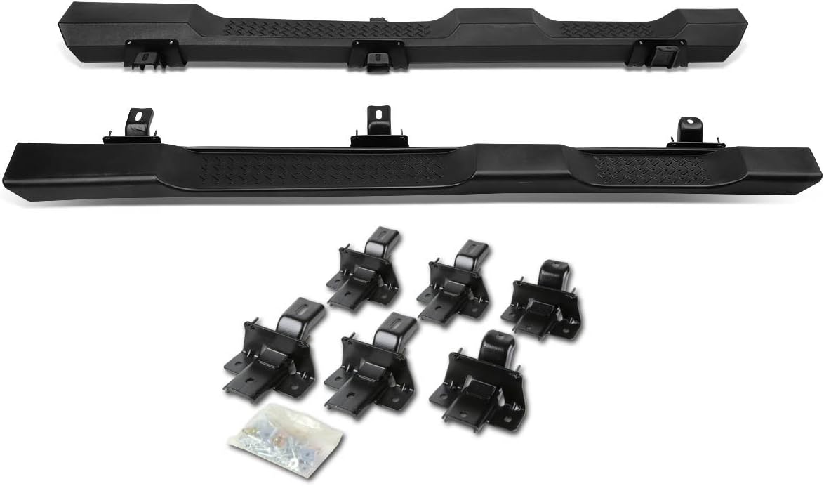 DNA Motoring 4X4-T121 Side Step Nerf Bar Running Board, 1 Pack [Compatible with 07-16 Jeep Wrangler JK 4-Door]