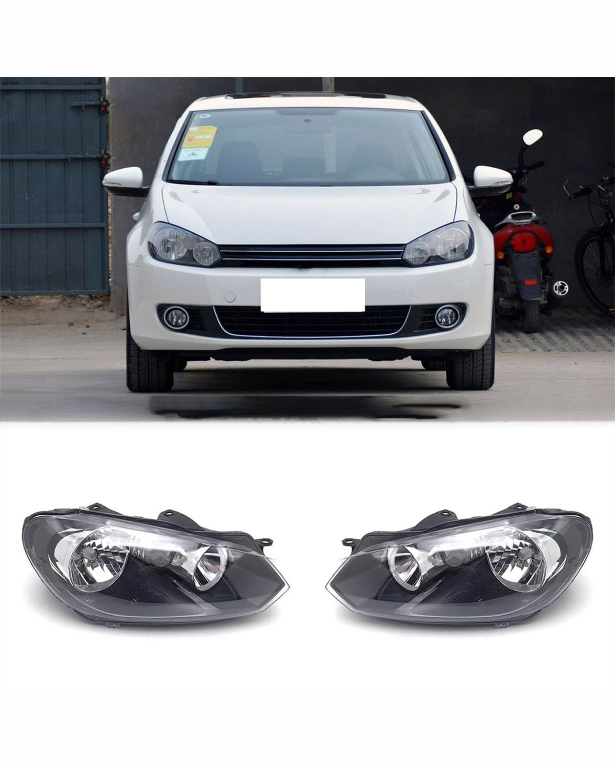 Fari Anteriori Per Golf 6 2011 2012 2013 2014 Gruppo Ottico Anteriore Auto Luce Anteriore Senza Lampadina Gruppo Fari Anteriori Auto(1 pair)