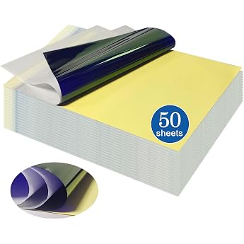 PIXESTT 50 Sheets of Tattoo Paper, Stencil Paper for Tattoo Transfer, 4-Ply Design, You Can Design a Variety of Patterns Even