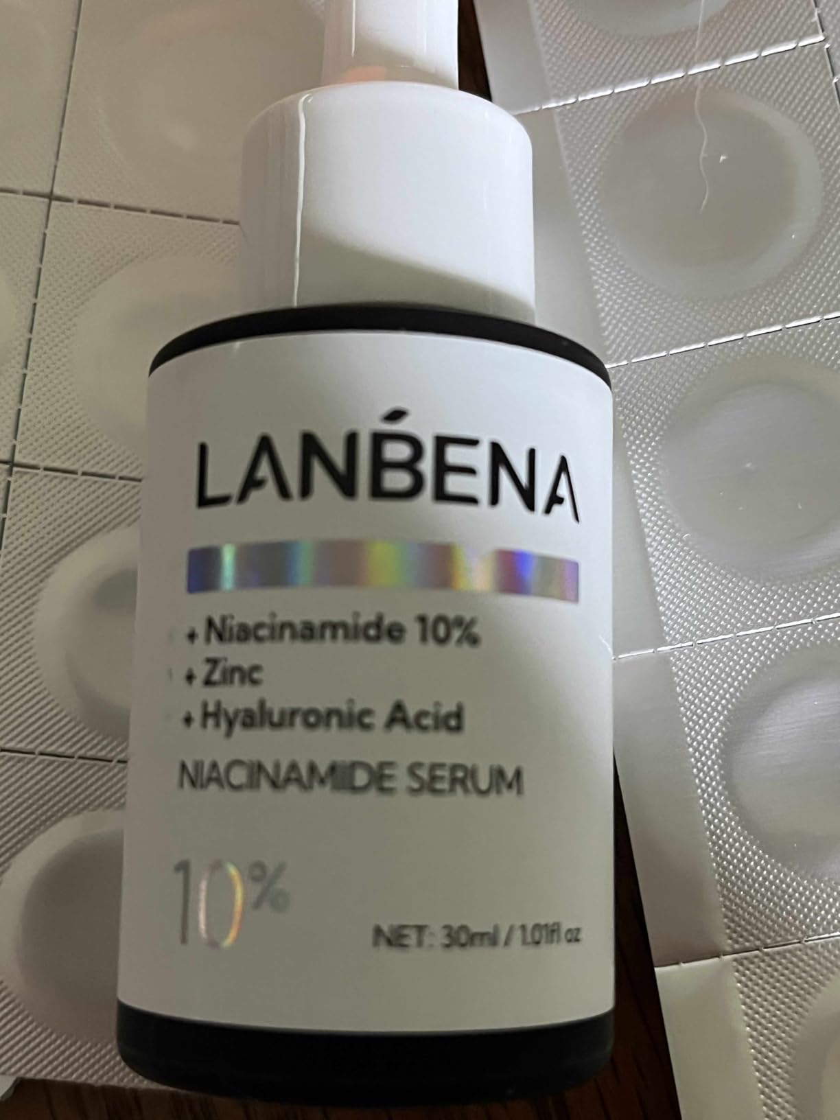 LANBENA Revolutionary Vitamin C Serum for Face, Illuminating Fcae Serum With Niacinamide, Brightening Anti-Aging Essence for Sensitive Skin, Non-Greasy, Reduces Dark Spots & Wrinkles (1.05 Oz)