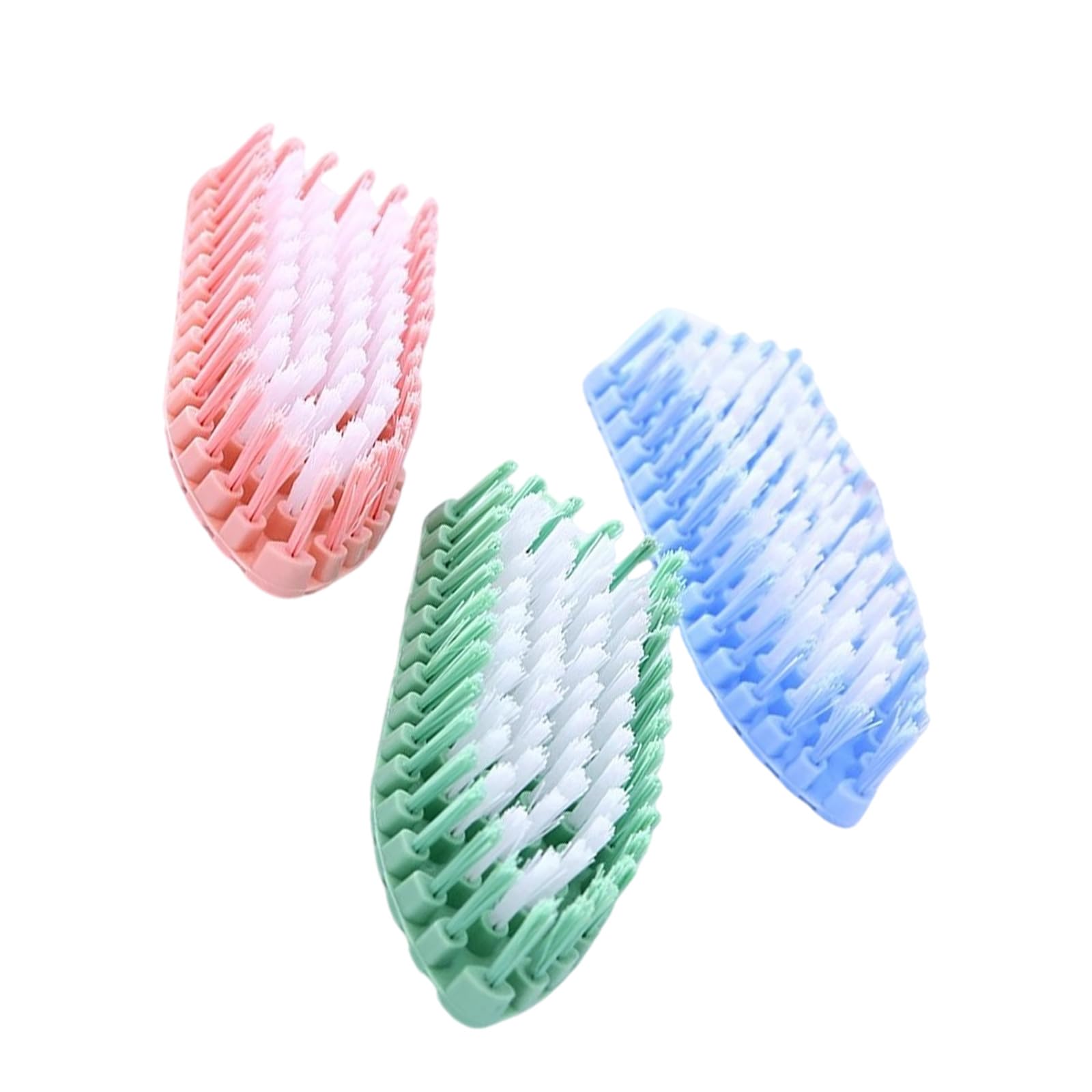 3Pcs Bendable Soft Bristled Brush Random Color Comfort Handle Design Cleaning Crevices Tight Space Scrub Brush Car Interior Cleaning