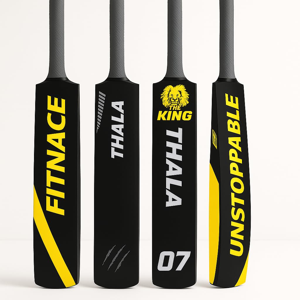 FITNACE Cricket Bat Hard Plastic Tennis Cricket Bat Full Size Bat for All Age Groups-image-21
