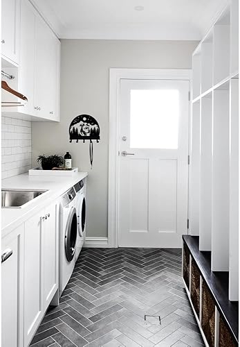 Miniatura 5 de Fit Frenchie American Pit Bull - Gancho de pared para perro con bandeja, correa y gancho para abrigo, regalo para amantes de la cabeza de Terrier,