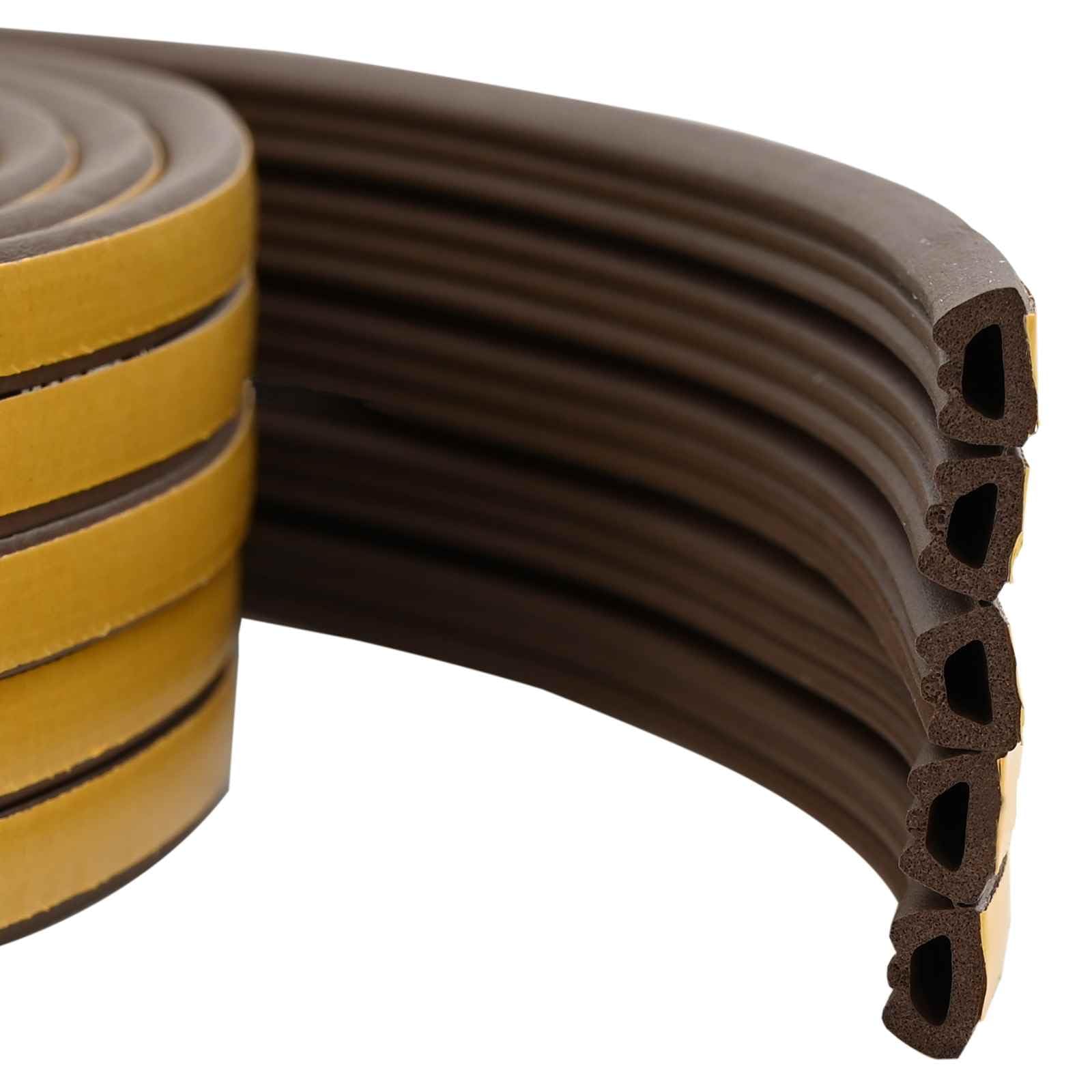 Vidaxl Brown Self-Adhesive Window Seal 10 X 6 Mm 100 M Epdm Foam