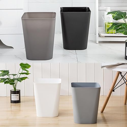 Miniatura 8 de Cubo de basura pequeño para baño, papelera para dormitorio, cocina, oficina, color negro, 1.6 galones, paquete de 2 unidades