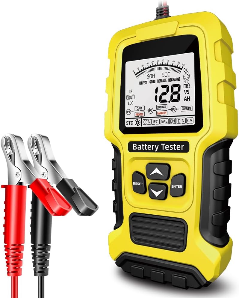 Internal Resistance Tester 12Volt/24Volt Intelligent Car Motorcycle Battery Tester Portable Digital Display Battery Test Device