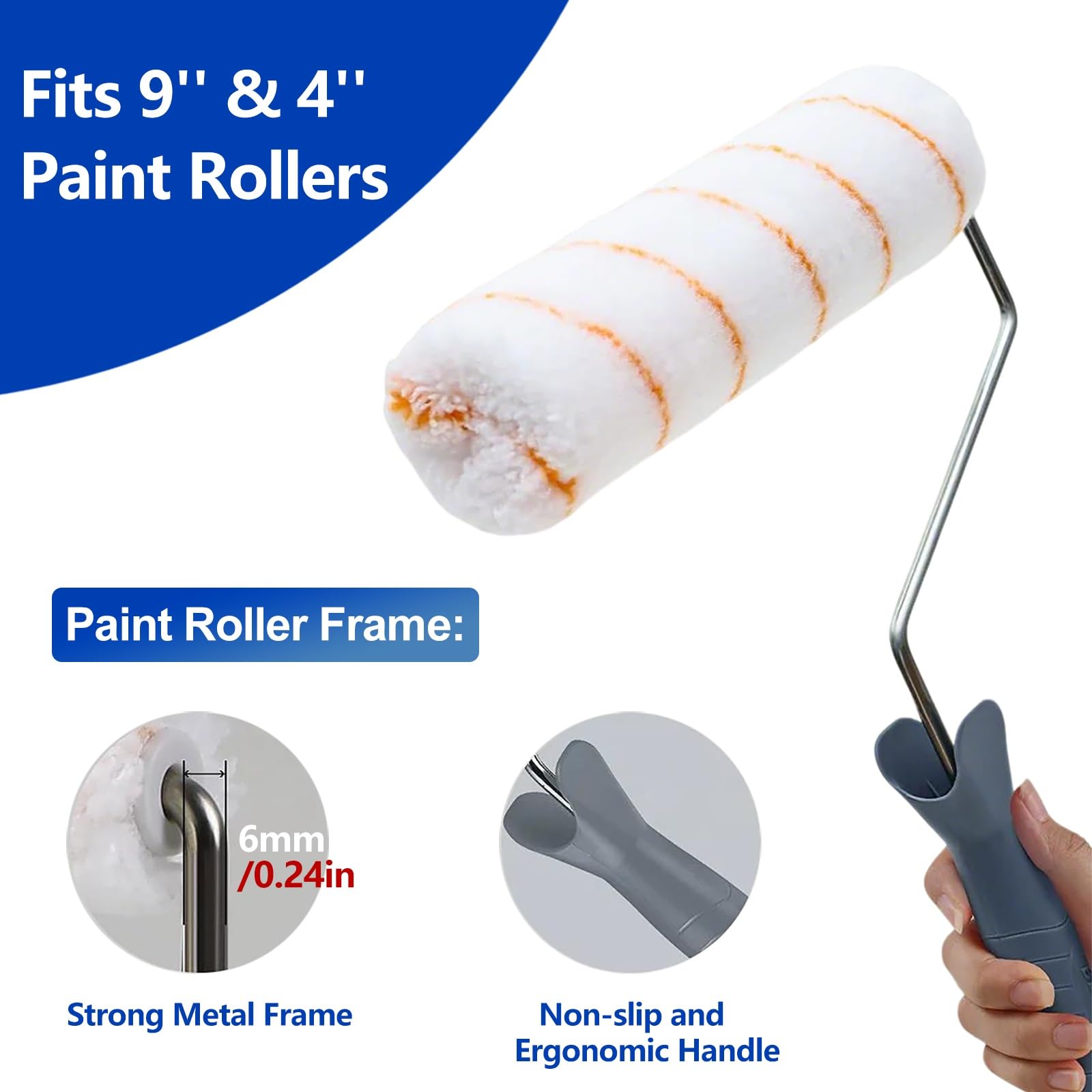 Rodillo para pintar Pinceles y rodillos para pintar, suministros de pintores para mejoras del hogar para gabinetes con pincel, rodillos