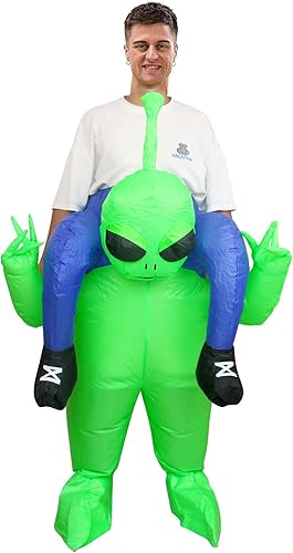 PHQOORYTH Disfraz inflable de alienígena, disfraz de alienígena para adultos, disfraz inflable para Halloween, Navidad