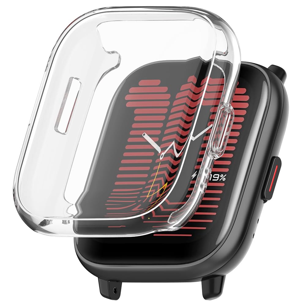 Funda para Amazfit Active, Silicona TPU Case Protectora de Pantalla, Anti-arañazos, Anti-Polvo, Cover Carcasa para Amazfit Active