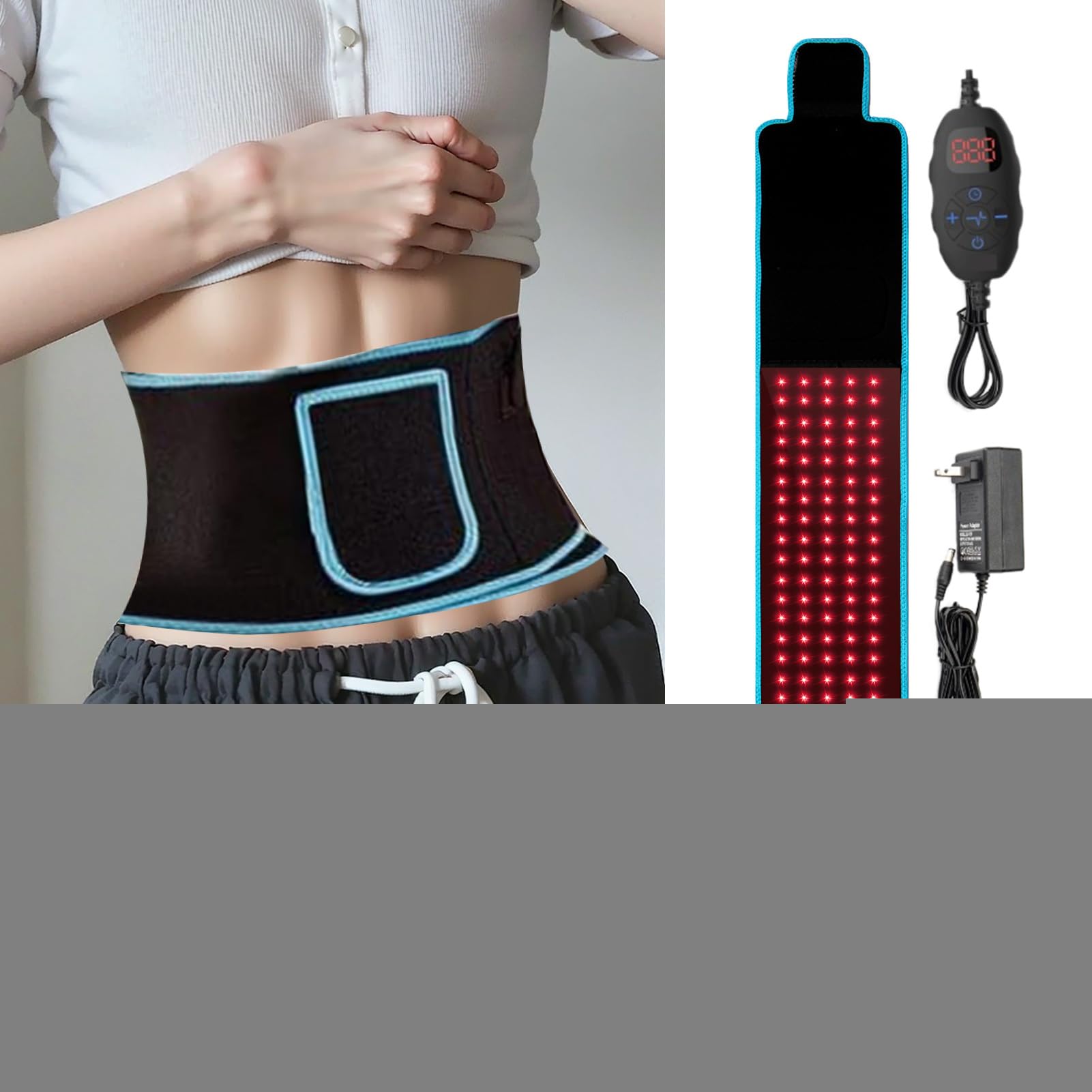 Cinturón que quema grasa abdominal - Cinturón de quema de grasa - Banda ajustable de estiramiento abdominal para músculos de la cintura, hombres, mujeres, viaje, hombro, hogar