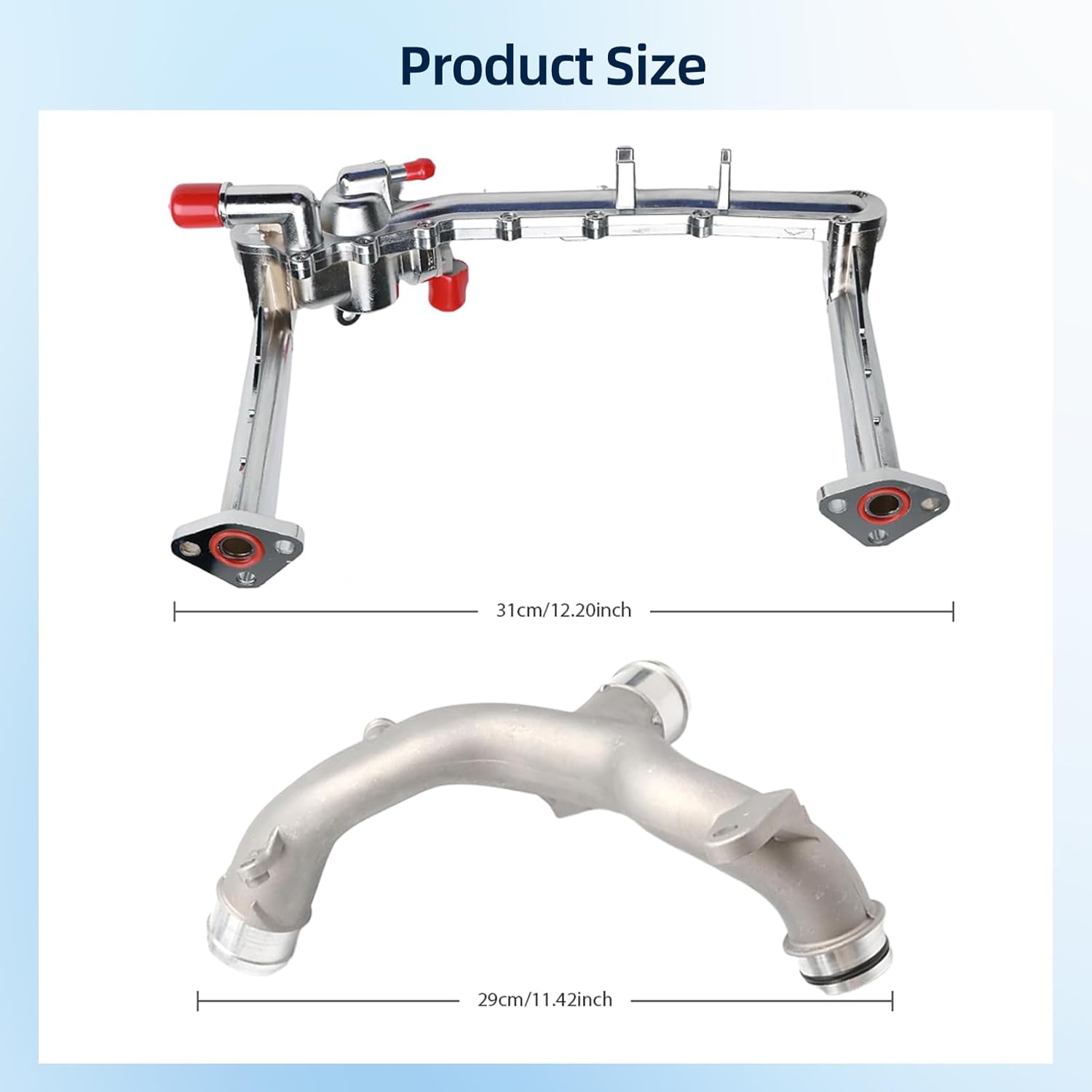 Coolant Pipe Kit for Land Rover Range Rover Sport/LR4 & Jaguar XF/XJ/XE 3.0L V6 - Replaces LR075991, LR087558, LR122710, LR092992 - Complete Cooling System Replacement