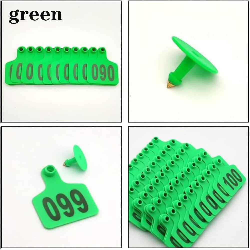 Marchi auricolari per bovini/pecore/suini 001-400 marchi auricolari digitali in plastica per bestiame adatti per marchi auricolari per l'identificazione di animali di pecore, maiali, capre, bovini