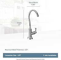 Vista 4 de Moen Brushed Gold Sip Traditional Cold Water Kitchen Beverage Faucet with Optional Filtration System, S5510BG