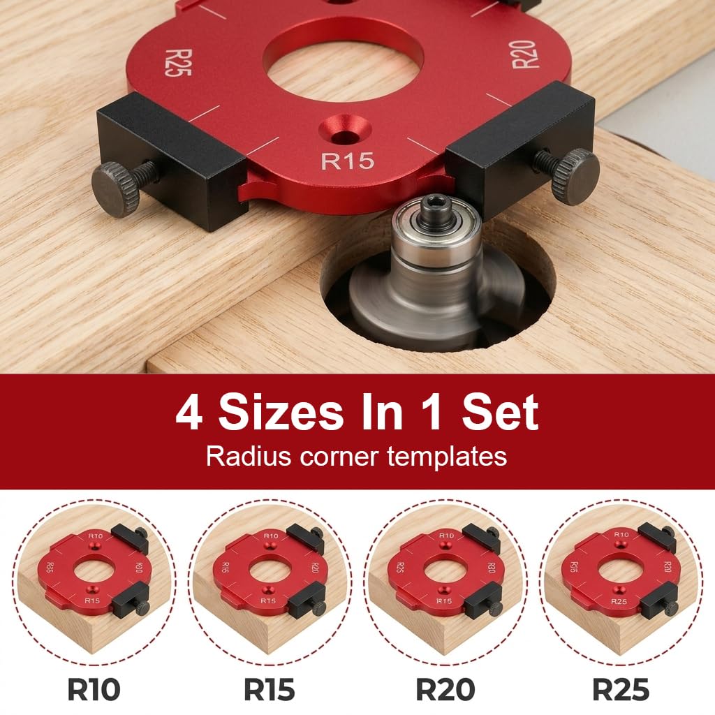 Serplex Router Jig - Multi-Radius Corner Guide -3