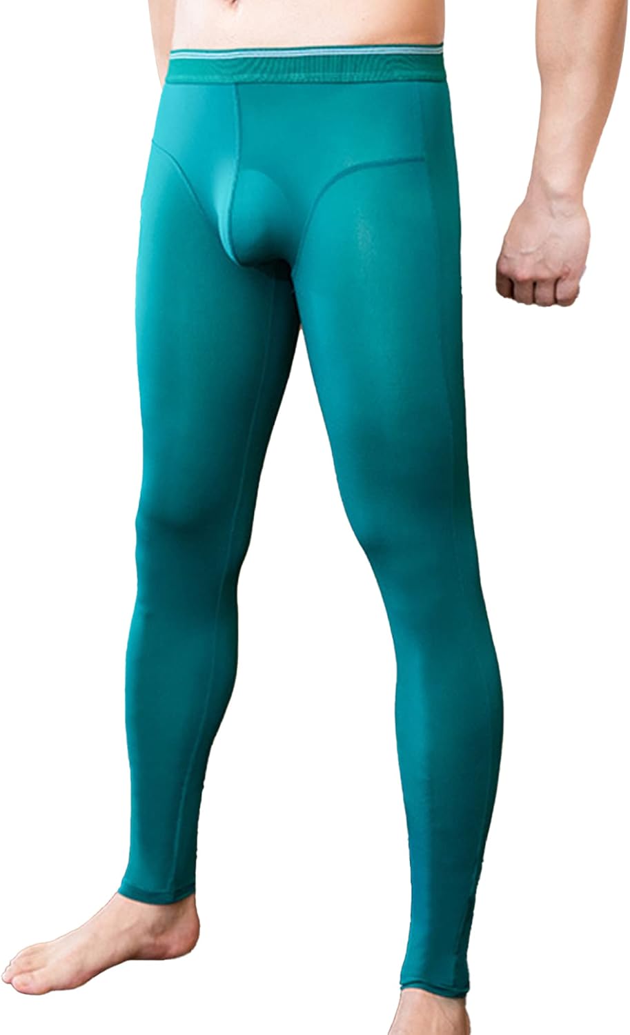 Men's Pouch Thermal Long Pants Compression Base Layer Long Johns Bottoms Yoga Tights Leggings Underwear