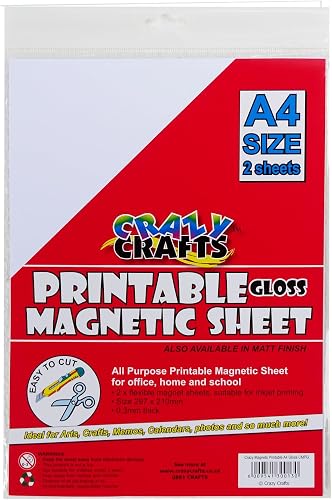 Crazy Crafts Magnetic Printable A4 Sheet - Kids Arts & Crafts